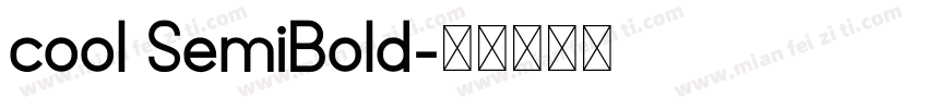 cool SemiBold字体转换